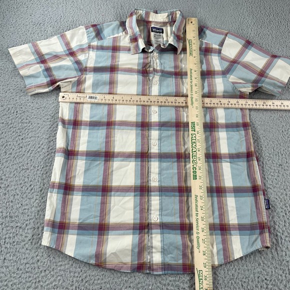Patagonia Shirt Mens Large Blue "Go To" Hiking Trail Plaid Hipster 52690 Outdoor - Picture 6 of 10